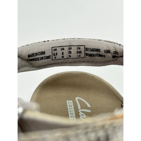 Clarks Snake Print Sandals Adjustable Straps Comfort Walking Shoes Size 8 - Picture 11 of 11